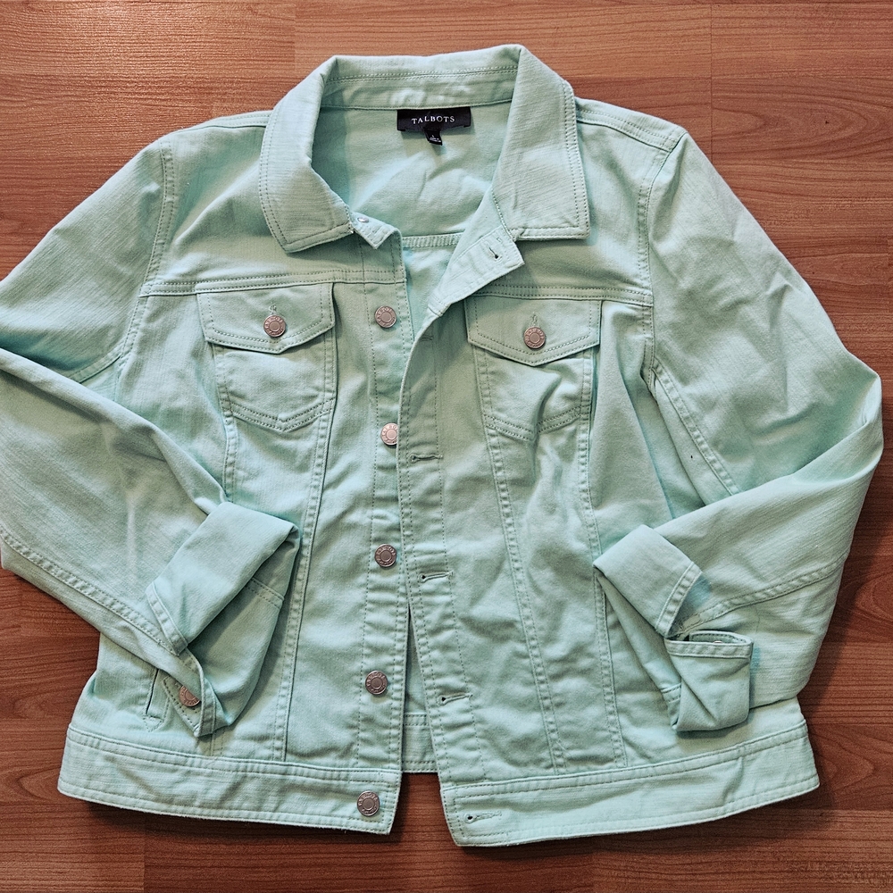 Mint Green Denim Jacket